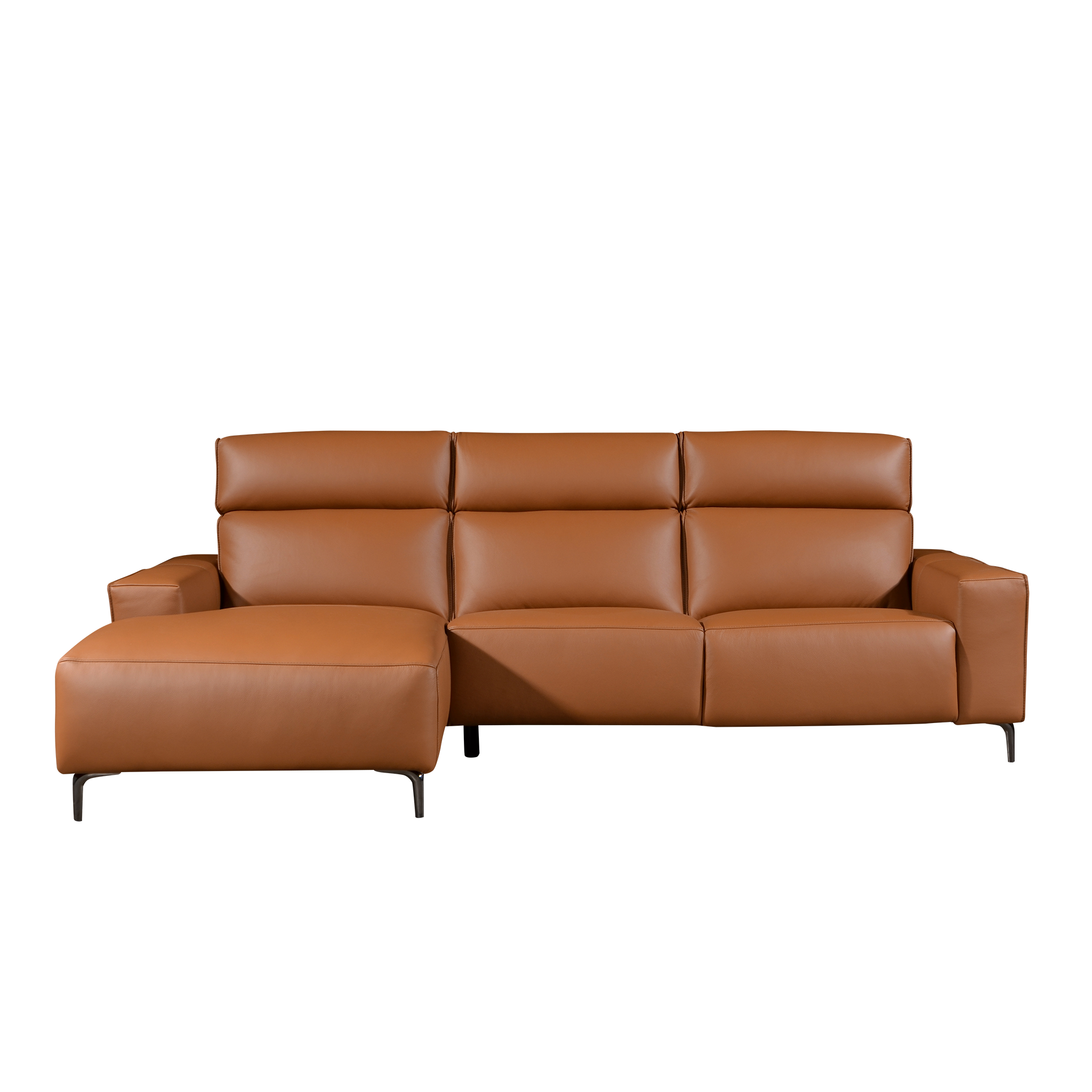 L-Shaped Sofa in Full Leather | Loreno