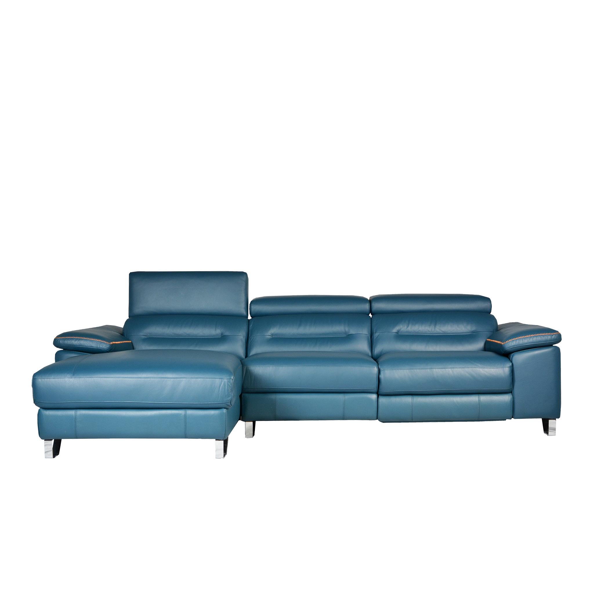 L-Shaped Elec-Recliner Sofa in Leather | Rubens